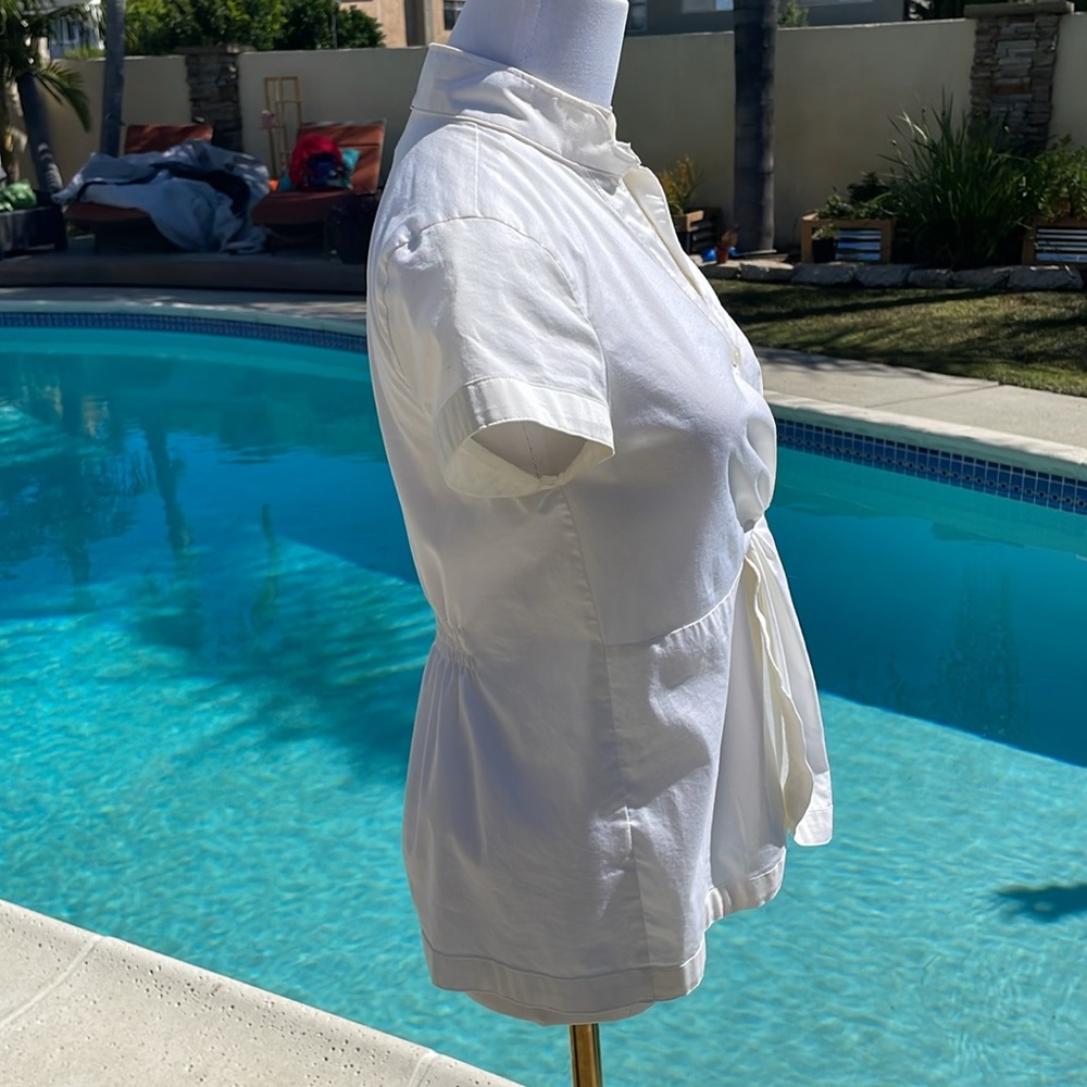 Ann Taylor Crisp White Blouse | Size 2P - Picture 4 of 11